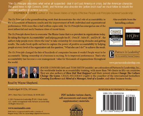 The Oz Principle: Getting Results Through Individual and Organizational Accountability (Smart Audio),Used