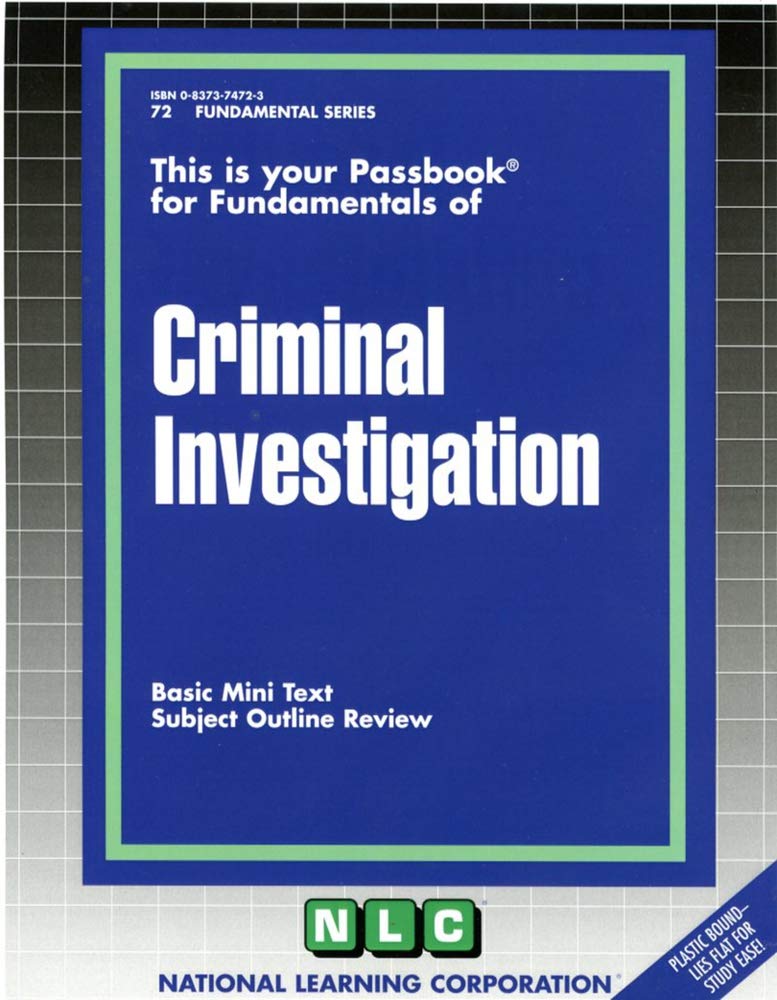 Criminal Investigation (Fundamental Series) (Passbooks),New
