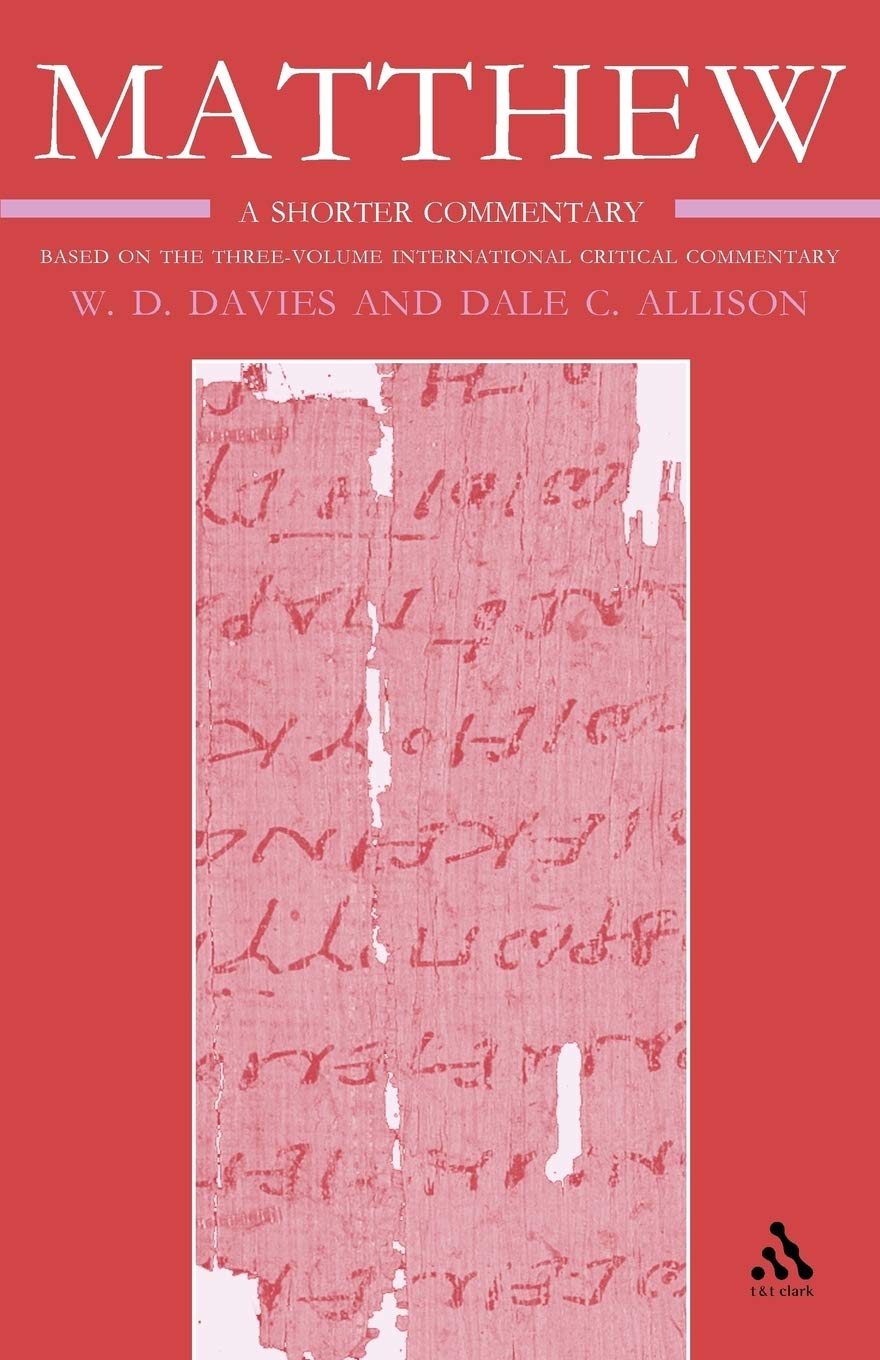 Matthew: Volume 3 (International Critical Commentary),Used