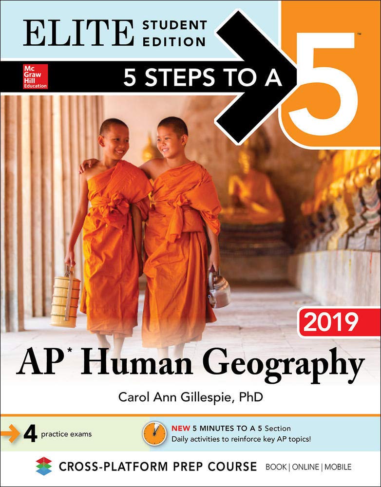 5 Steps to a 5: AP Human Geography 2019 Elite Student Edition,Used