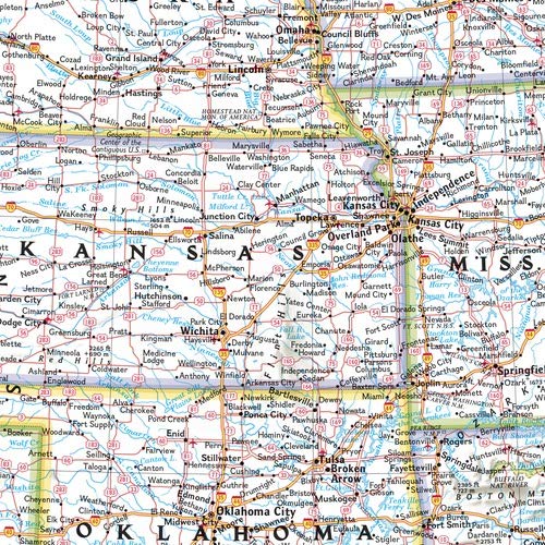 National Geographic United States Wall Map  Classic (Poster Size: 36 x 24 in) (National Geographic Reference Map),Used