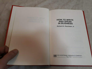 How to write and speak in business,Used
