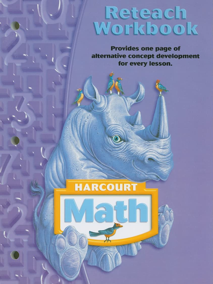 Harcourt Math: Reteach Workbook Grade 4,Used