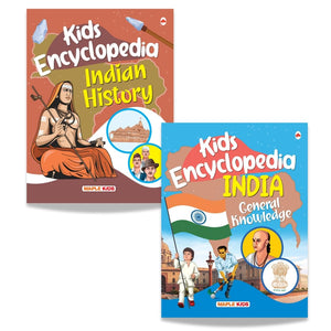 Kids Encyclopedia (Illustrated) - Indian History And India General Knowledge (Set Of 2 Books) - General Knowledge - Knowledge Book For Kids - Age 6+