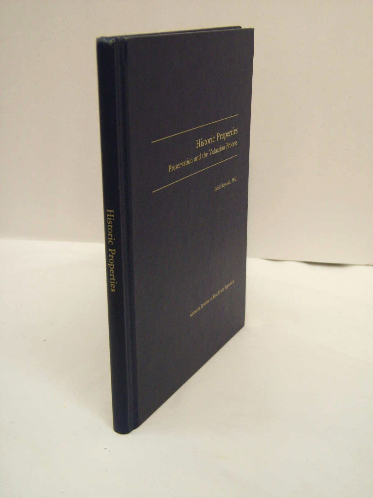 Historic Properties: Preservation and the Valuation Process,Used