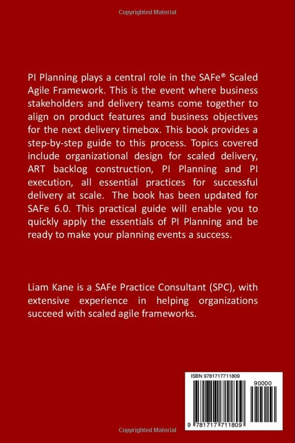 SAFe PI Planning: A StepByStep Guide,Used