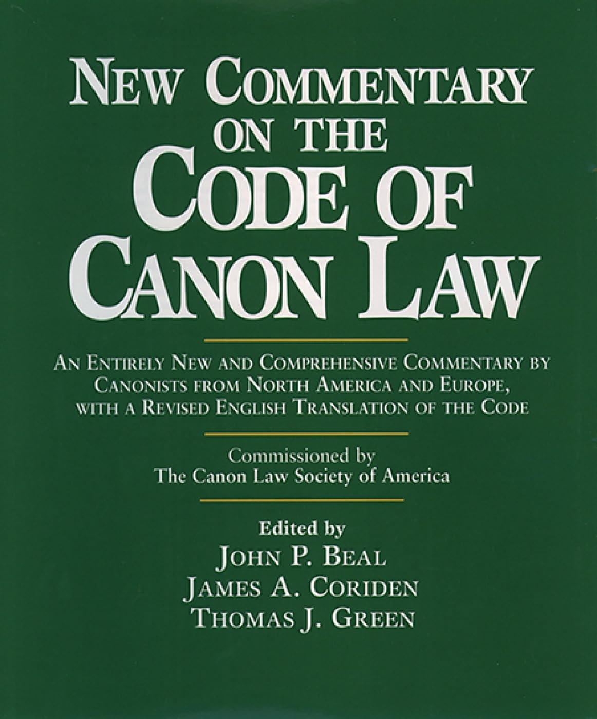New Commentary On The Code Of Canon Law,New