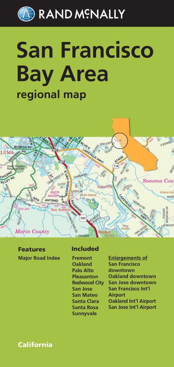 Rand Mcnally San Francisco Bay Area: Regional Map,Used