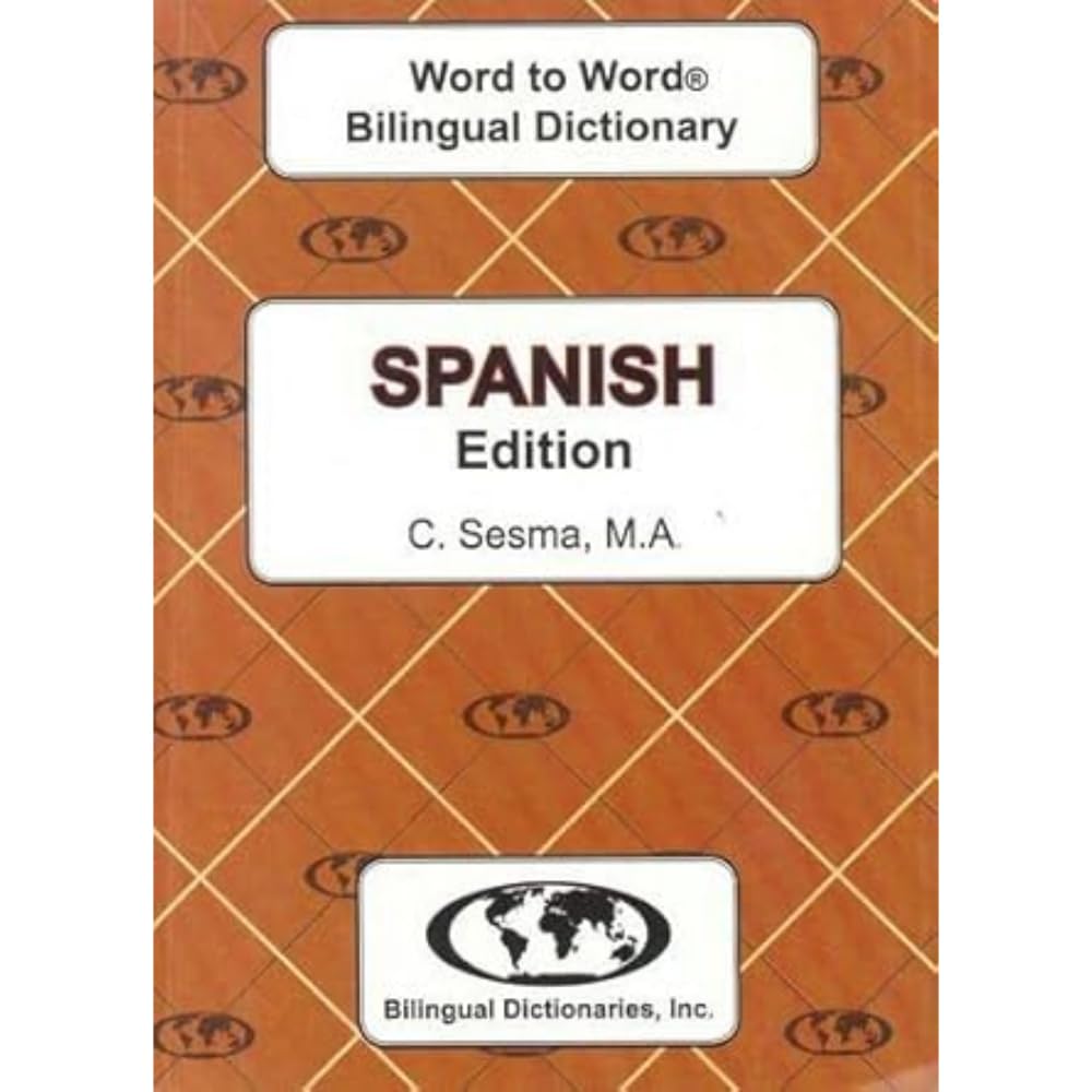 Spanish edition Word To Word Bilingual Dictionary,Used