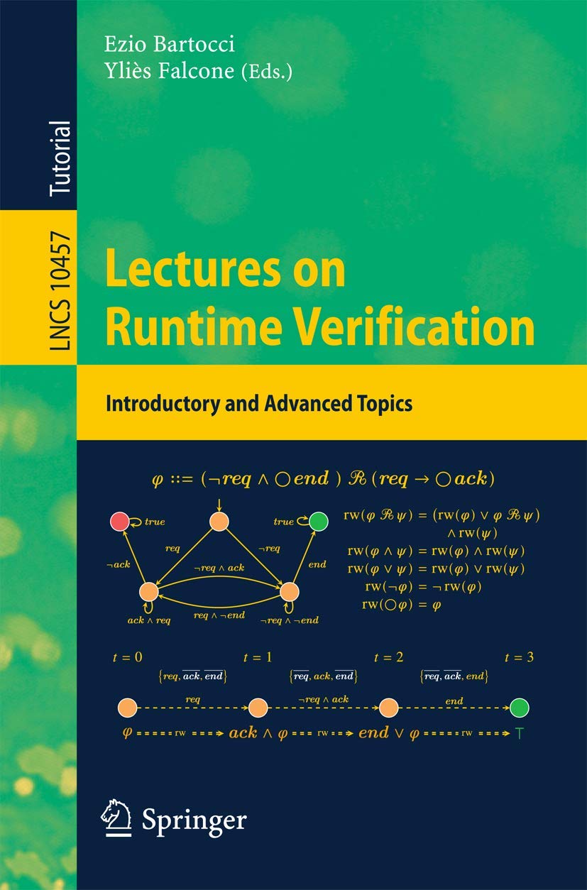 Lectures on Runtime Verification: Introductory and Advanced Topics (Programming and Software Engineering),Used