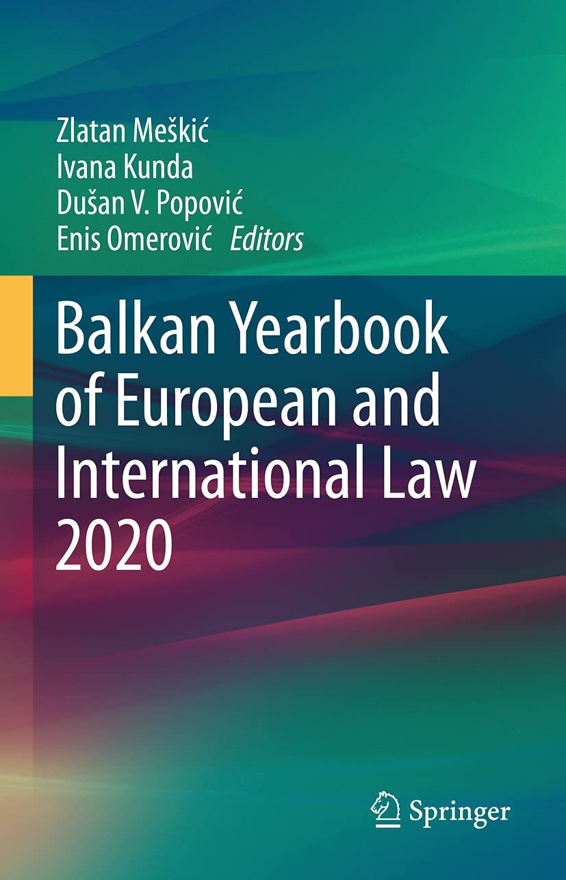 Balkan Yearbook of European and International Law 2020,Used