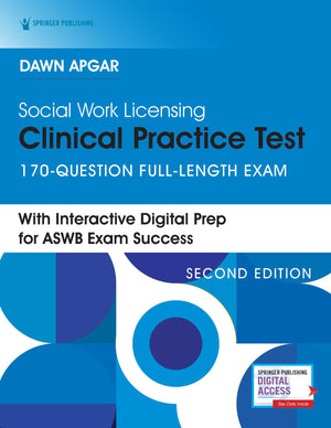 Social Work Licensing Clinical Practice Test: ASWB Fulllength Practice Test with rationales from Dawn Apgar. Book + Online LCSW,Used