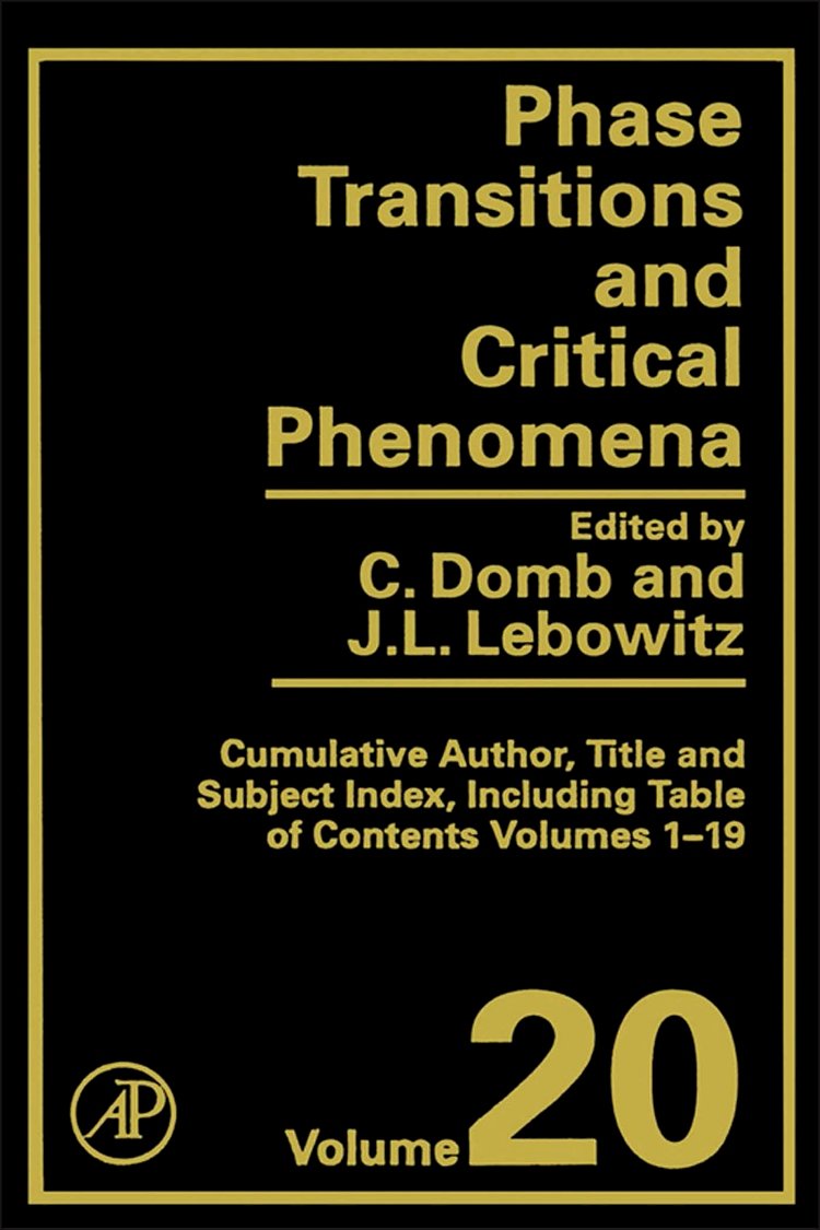 Index (Volume 20) (Phase Transitions and Critical Phenomena, Volume 20),New