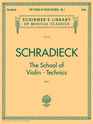 Schradieck The School Of Violin Technics  Book 1: Exercises For Promoting Dexterity,Used