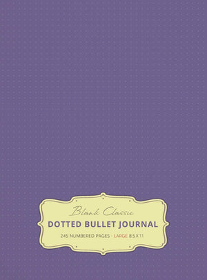 Large 8.5 x 11 Dotted Bullet Journal (Lavender #12) Hardcover  245 Numbered Pages,Used