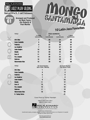 Mongo Santamaria: Jazz PlayAlong Volume 61 (Jazz Playalong, 61),Used