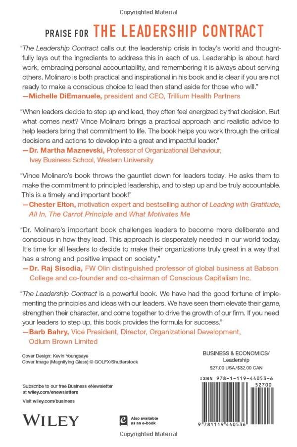 The Leadership Contract: The Fine Print to Becoming an Accountable Leader,Used