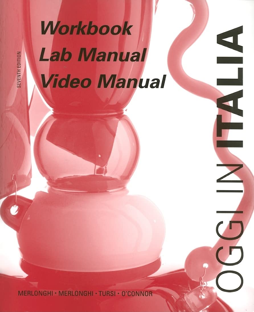 Workbook, Lab Manual, Video Manual, Italian Edition,Used