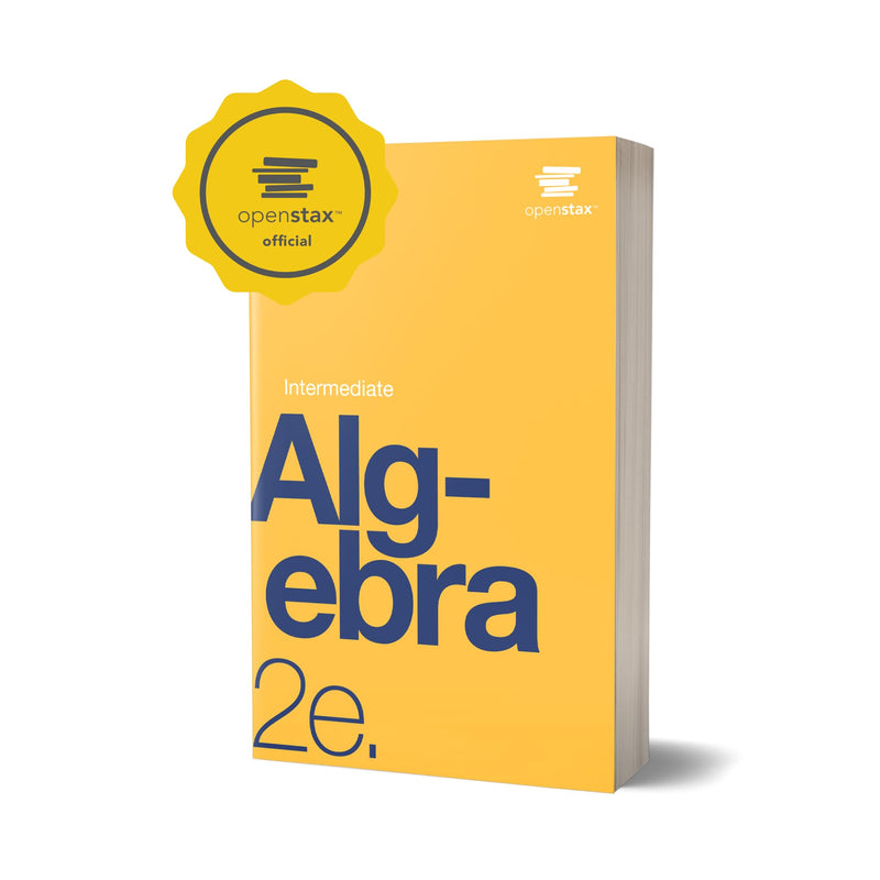 Intermediate Algebra 2e by OpenStax (paperback version, B&W) part 1 & 2,Used