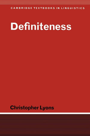 Definiteness (Cambridge Textbooks In Linguistics),New