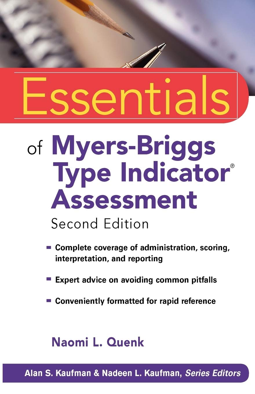 Essentials Of Myersbriggs Type Indicator Assessment