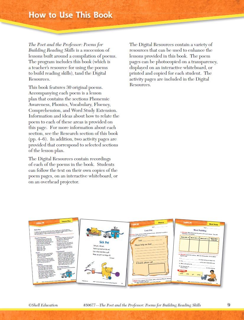 Poems for Building Reading Skills Level 3 (The Poet and the Professor),Used