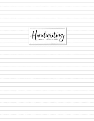 Handwriting Paper Book: Practice Penmanship Notebook Letters & Words with Dashed Center Line Sheets for ABC Kids and Writing Hoo,Used