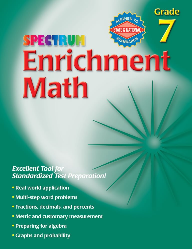 Spectrum Enrichment Math, Grade 7,New