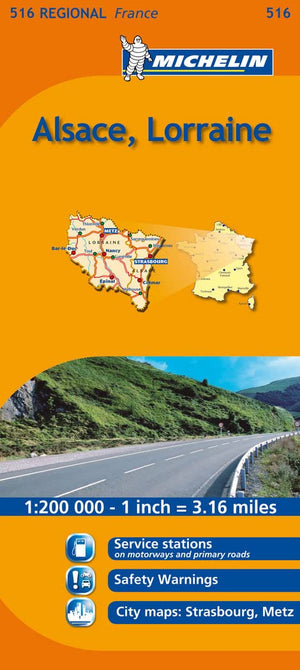 Michelin Map France: Alsace, Lorraine 516 (Maps/Regional (Michelin)),Used