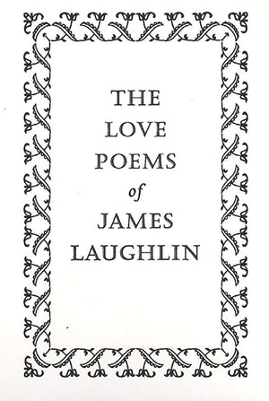 The Love Poems Of James Laughlin,Used