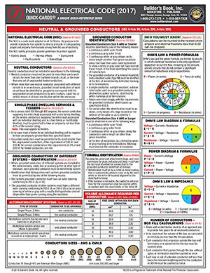 2017 National Electrical Code Nec Quickcard