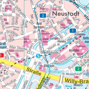 Hamburg, City Pocket map, city map 1:10,000 (English, French, German, Italian and Spanish Edition),Used