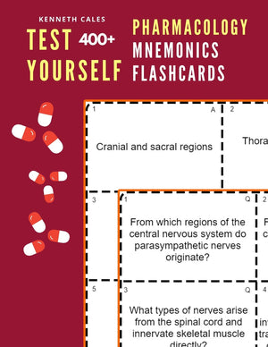 Test Yourself 400+ Pharmacology Mnemonics Flashcards: Practice pharmacology flash cards for exam preparation,Used