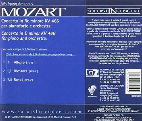 Mozart Concerto No. 20 in D Minor, KV466: Book with Online Audio,New