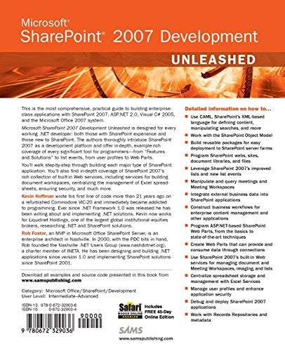 Microsoft SharePoint 2007 Development Unleashed,Used