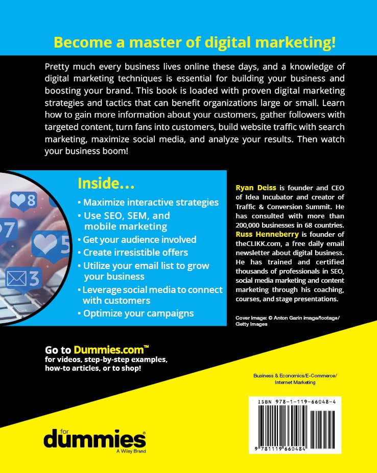 Digital Marketing For Dummies (For Dummies (Business & Personal Finance)),Used