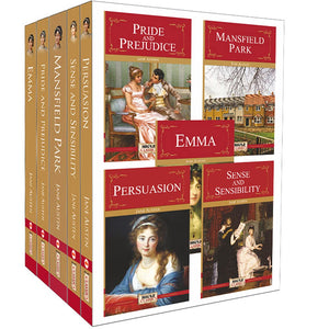 Jane Austen Collection (Set Of 5 Books) - Emma, Pride And Prejudice, Persuasion, Sense And Sensibility And Mansfield Park - Maple Classics