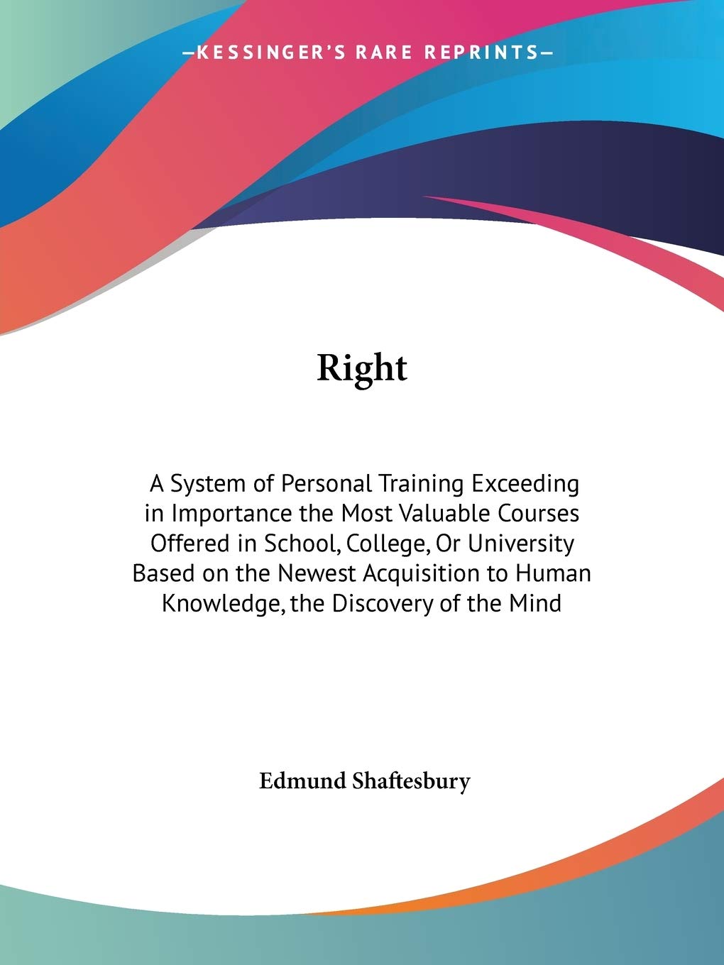 Right: A System of Personal Training...,Used