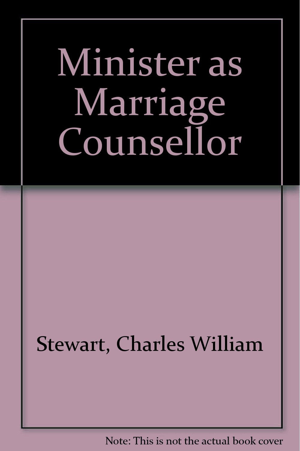 Minister As Marriage Counselor Paper,Used