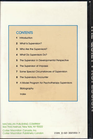 The Quiet Profession: Supervisors of Psychotherapy,Used