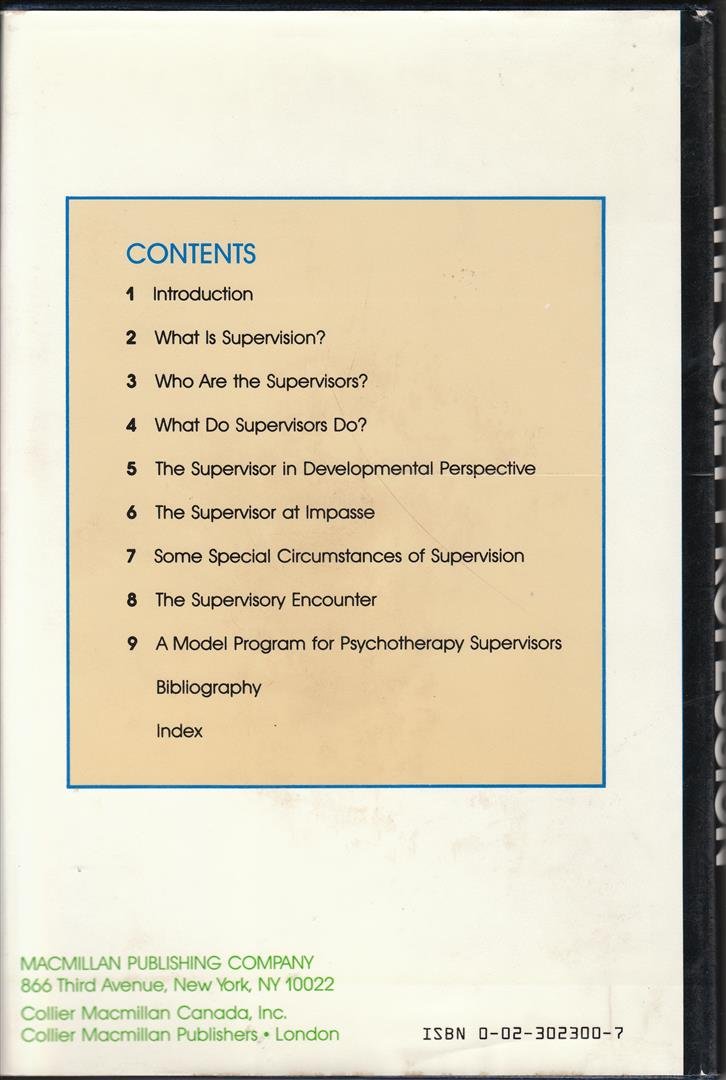 The Quiet Profession: Supervisors of Psychotherapy,Used