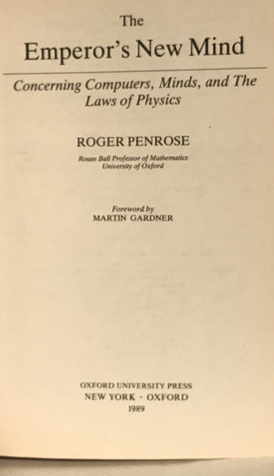 The Emperor'S New Mind: Concerning Computers, Minds, And The Laws Of Physics,Used