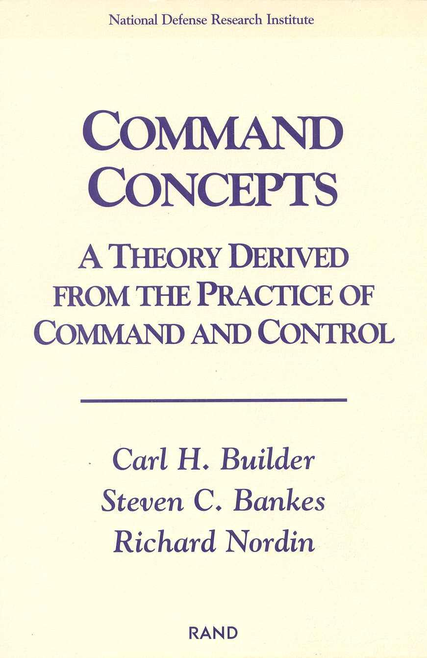 Command Concepts: A Theory Derived From The Practice Of Command And Control,Used