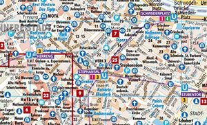 Laminated Vienna City Streets Map by Borch (English Edition),Used
