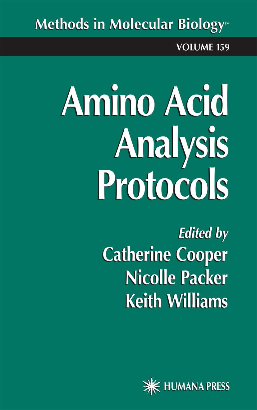 Amino Acid Analysis Protocols (Methods in Molecular Biology, 159),Used