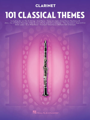 101 Classical Themes For Clarinet  Instrumental Sheet Music Songbook  Hal Leonard Clarinet Solo Collection  Includes Works By Be,Used