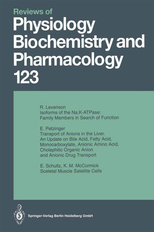 Reviews of Physiology, Biochemistry and Pharmacology: Volume: 123,Used