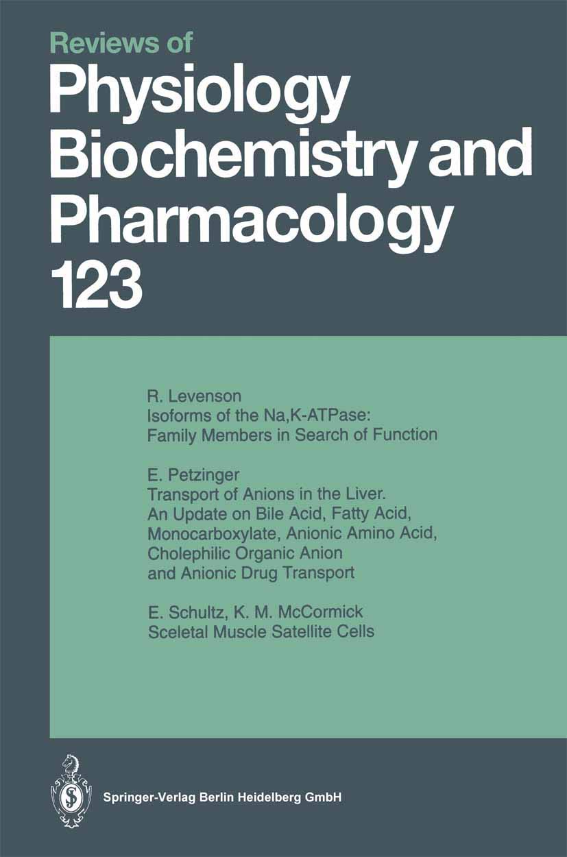 Reviews of Physiology, Biochemistry and Pharmacology: Volume: 123,Used