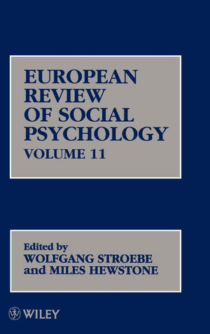 European Review Of Social Psychology, Volume 11