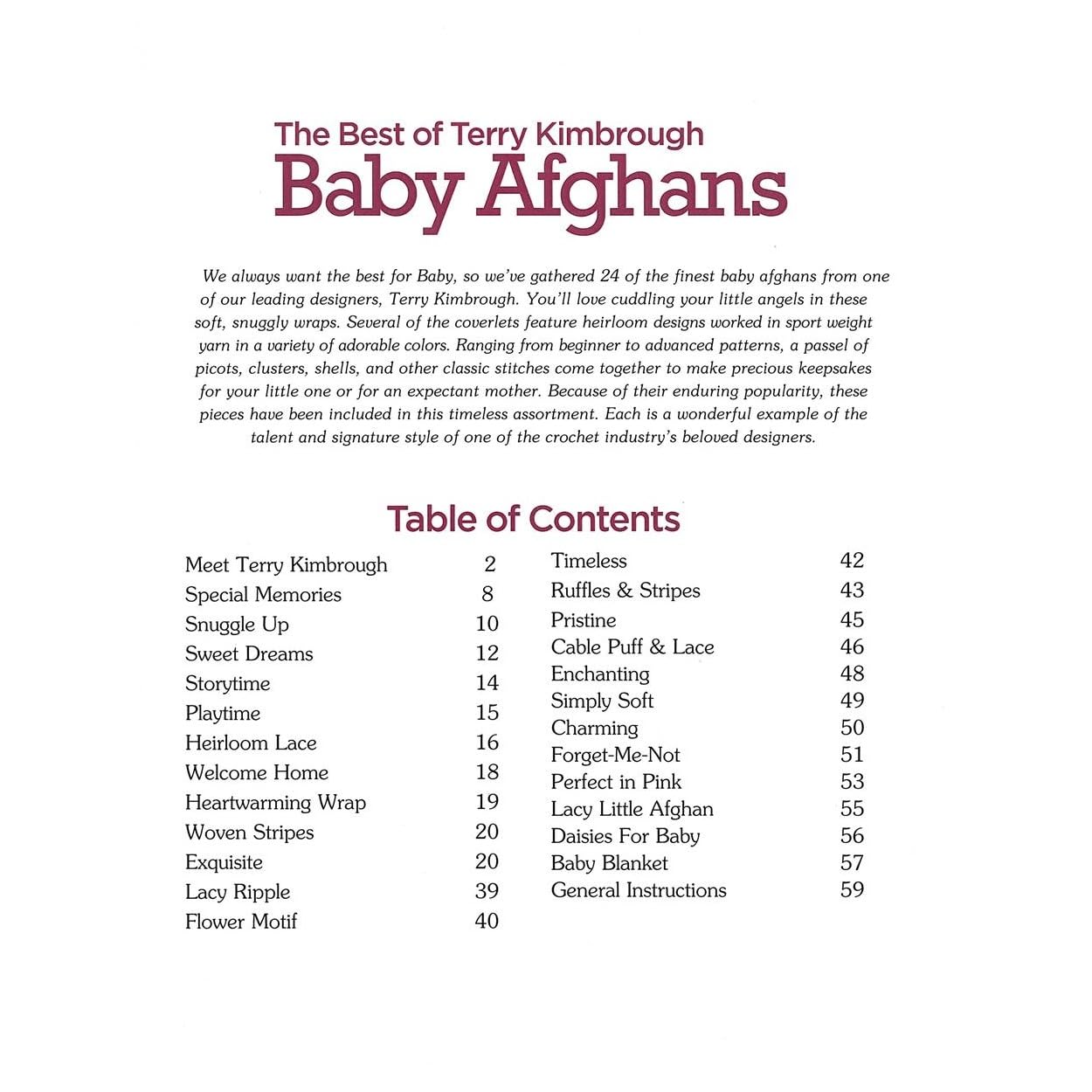 Best of Terry Kimbrough Baby Afghans24 Sweet Wraps are Just Right for a Special Infant,New